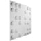 Ekena Millwork Emery EnduraWall Decorative 3D Wall Panel, White, 19 5/8"W x 19 5/8"H WP20X20EMWH - alternate 6